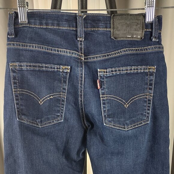 Levi 511 Performance Slim Cotton Blend Blue Jeans Size 14R (27X29) - Picture 4 of 11